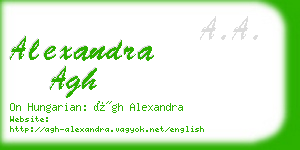 alexandra agh business card